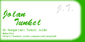 jolan tunkel business card